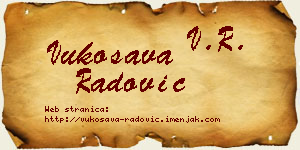 Vukosava Radović vizit kartica